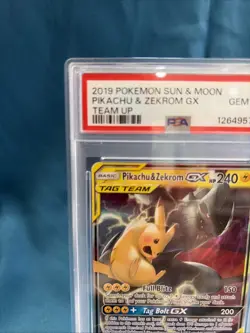 PSA 10 Pikachu & Zekrom GX 33/181 Holo Team Up 2019 Pokemon - Image 3