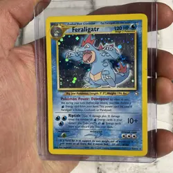 Pokemon Feraligatr 5/111 Neo Genesis Unlimited Holo MP Moderately Played Vintage - Image 1
