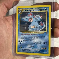 Pokemon Feraligatr 5/111 Neo Genesis Unlimited Holo MP Moderately Played Vintage - Image 2
