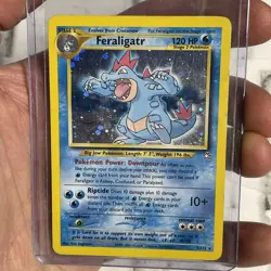 Pokemon Feraligatr 5/111 Neo Genesis Unlimited Holo MP Moderately Played Vintage - Image 3