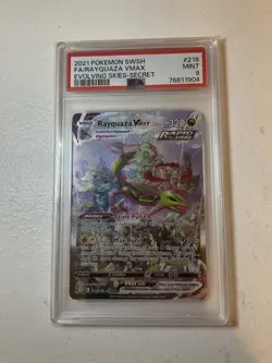 PSA 9 MINT Rayquaza VMAX Alternate Art Pokemon 2021 Evolving Skies #218 - Image 1