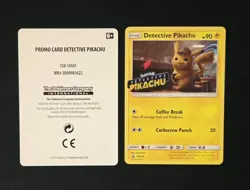 Detective Pikachu SM190 Holo Rare Stamped 2019 Pokemon Movie Sun & Moon Promo LP - Image 1