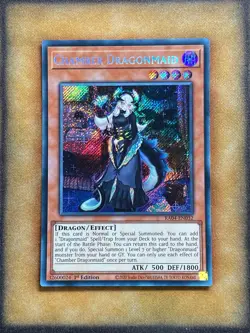 Yugioh Chamber Dragonmaid RA04-EN032 Secret Rare 1st Ed NM - Image 1