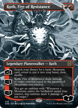 Koth, Fire of Resistance (Borderless 338) Phyrexia: All Will Be One NM - Image 1