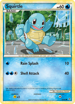 Squirtle 63/95 C HGSS Unleashed Pokemon NM/M - Image 1