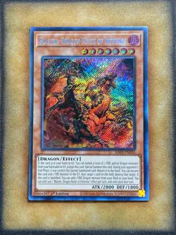 Yugioh Blaster, Dragon Ruler of Infernos RA03-EN010 Secret Rare 1st Ed NM - Image 1