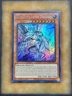 Yugioh Blue-Eyes Abyss Dragon RA01-EN016 Secret Rare 1st Ed NM - Image 1