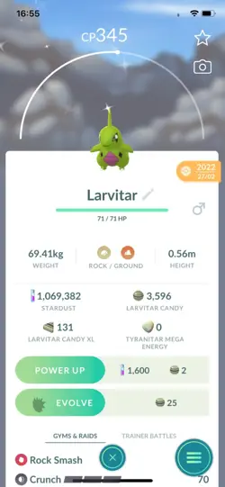 Pokemon Go Shiny Larvitar - Image 1