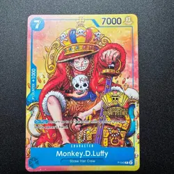 Monkey.D.Luffy P-043 2nd Anniversary Stamped Promo One Piece TCG - English Card - Image 1