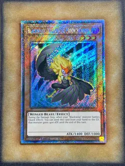 Yugioh Blackwing - Kalut the Moon Shadow RA03-EN217 Platinum Secret Rare 1st NM - Image 1