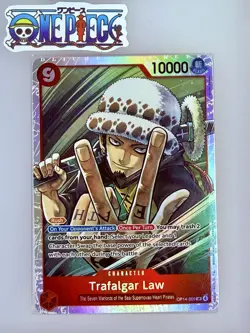 One Piece Card Game🏴‍☠COLOR: RED OP14-009 TRAFALGAR LAW SR FOIL NM TCG ENGLISH - Image 1