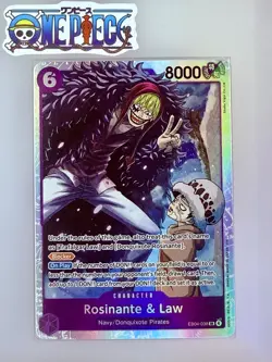 One Piece Card Game🏴‍☠COLOR: PURPLE EB04-038 ROSINANTE & LAW SR FOILNM TCG ENG - Image 1