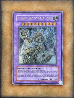Yugioh Ultimate Ancient Gear Golem LODT-EN043 Ultimate Rare Original Print NM - Image 1
