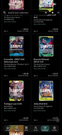 One Piece Alt Art Bundle X 29 Luffy Bonney Jinbe Sanji Chopper Law Ace cards - Image 3