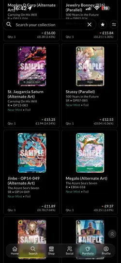 One Piece Alt Art Bundle X 29 Luffy Bonney Jinbe Sanji Chopper Law Ace cards - Image 5