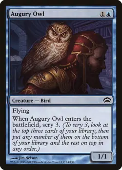 Augury Owl Planechase 2012 NM Blue Common MAGIC THE GATHERING CARD ABUGames - Image 1