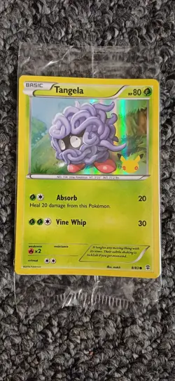 Pokemon TCG Tangela Holo Card 8/83, Generations 20th Anniversary SEALED - Image 1