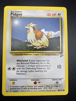 Pidgey 86/130 base set 2 pokemon card - Image 1