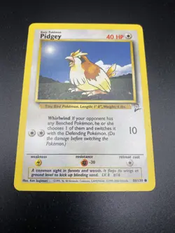 Pidgey 86/130 base set 2 pokemon card - Image 2