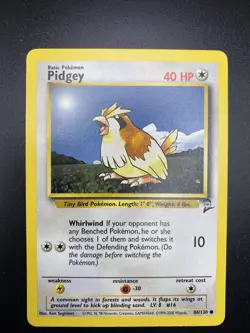 Pidgey 86/130 base set 2 pokemon card - Image 3