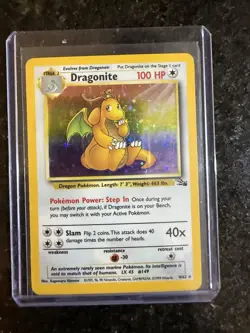 Pokemon1999 TCG Dragonite Fossil 4/62 Hologram Card Rare - Image 3