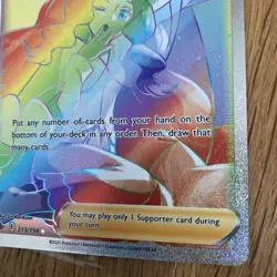 Pokemon Card Caitlin 213/198 Secret Rare Rainbow Chilling Reign SWSH Near Mint - Image 3