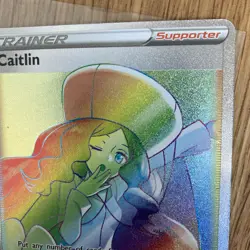 Pokemon Card Caitlin 213/198 Secret Rare Rainbow Chilling Reign SWSH Near Mint - Image 4