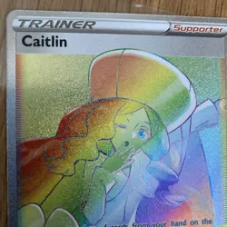 Pokemon Card Caitlin 213/198 Secret Rare Rainbow Chilling Reign SWSH Near Mint - Image 5