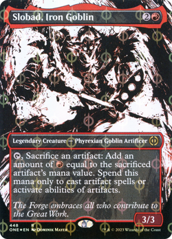 Slobad, Iron Goblin Showcase StepandCompleat 448 FOIL ONE NM - Image 1