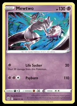 Mewtwo 056/172 Rare Brilliant Stars Pokemon Near Mint - Image 1