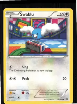 Swablu 104/124 Uncommon Dragons Exalted Pokemon Lightly Played - Image 1