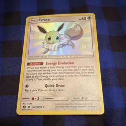 Pokemon TCG Eevee SV41/SV94 Hidden Fates Shiny Vault Shiny Holo Rare Basic 2019 - Image 1