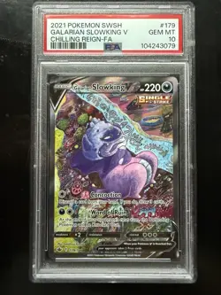 Pokemon Galarian Slowking V (Alternate Full Art) 179/198 Chilling Reign PSA 10 - Image 1