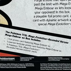 Pokemon Mega Evolution Ascended Heroes Mega Emboar EX Box New Sealed #2 - Image 4