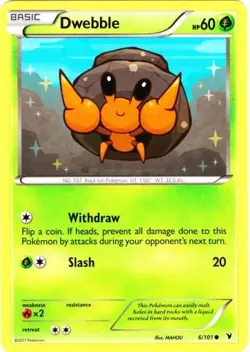 x4 Dwebble - 6/101 - Common Pokemon BW3 Noble Victories M/NM - Image 1