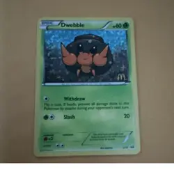 Pokemon TCG Dwebble Holo Promo McDonald's 2012 003/012 60HP Eng - Image 1