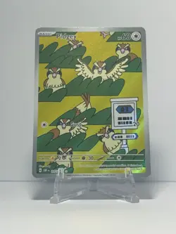 PIDGEY 207/197 ILLUSTRATION RARE OBSIDIAN FLAMES POKEMON NEAR MINT - Image 1