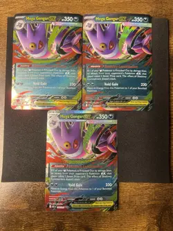 Pokemon: 3x Mega Gengar EX 056/094 Phantasmal Flames NM/M - Image 1