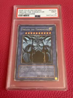 2005 Yu-Gi-Oh Obelisk The Tormentor JUMP EN004 Promo PSA 9 Mint - Image 1