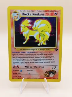 Brock's Ninetales Gym Challenge Holo Rare 3/132 Pokemon Card - 2000 - Image 1