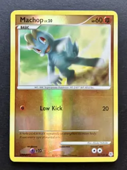 Machop 86/130 Diamond and Pearl Reverse Holo Pokemon Card - Image 1