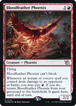 Bloodfeather Phoenix (Prerelease) FOIL March of the Machine NM CARD ABUGames - Image 1