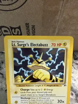 Pokemon TCG Lt. Surge's Electabuzz Holo Rare Card 6/132 Gym Heroes - Image 5