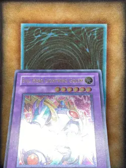 Yugioh Evil Hero Lightning Golem GLAS-EN039 Ultimate Rare 1st Ed LP - Image 2