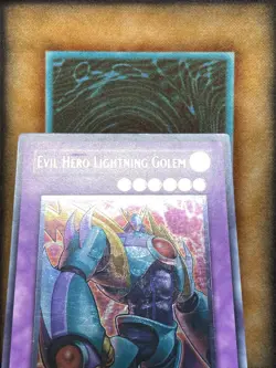 Yugioh Evil Hero Lightning Golem GLAS-EN039 Ultimate Rare 1st Ed LP - Image 4