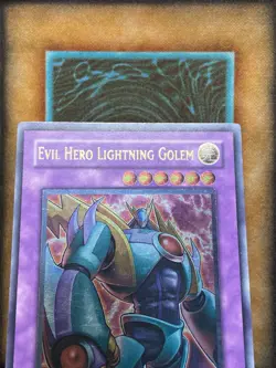 Yugioh Evil Hero Lightning Golem GLAS-EN039 Ultimate Rare 1st Ed LP - Image 5