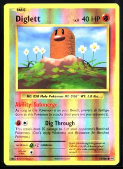 2016 XY - Evolutions Diglett #55 Reverse Holo Pokemon Card - Image 1
