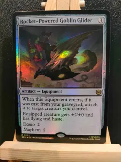Rocket-Powered Goblin Glider FOIL Marvel's Spider-Man - Rare - NM (see pics) MTG - Image 1