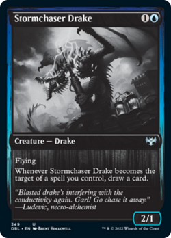 Stormchaser Drake (Grayscale) Innistrad: Double Feature - Crimson Vow NM - Image 1