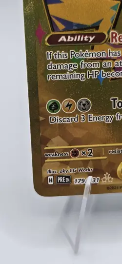 Pokemon TCG Pikachu ex 179/131 Prismatic Evolutions Gold Hyper Rare NM Pokemon - Image 5
